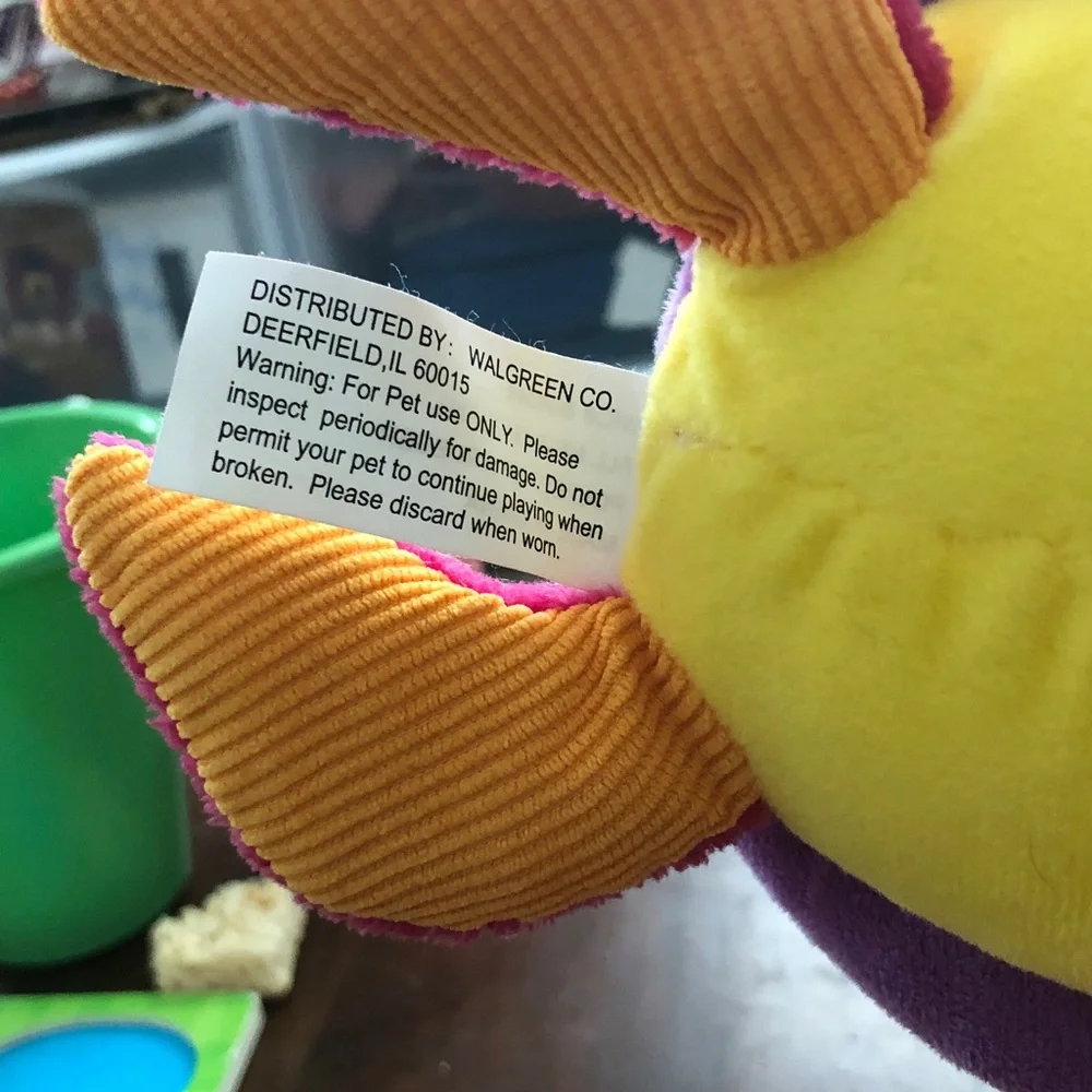 🥤 Plush Turtle Dog Toy with a Spiky Shell